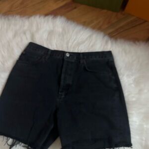 Black jeans shorts